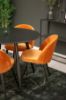 Imagine Plaza Runt Matbord - Svart / Svart - ø100*H75 +Velvet Dining Chair - Orange / Black _4