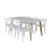 Imagine Masa de dining Polar - Ek-Look / Alb - 180*90*H75 + Scaun de dining Bullerbyn - Alb _6