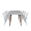 Imagine Masa de dining Polar - Ek-Look / Alb - 180*90*H75 + Scaun de dining Bullerbyn - Alb _6