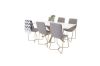 Imagine Piazza Matbord - Ek-look / Vit - 180*90*75 +X-Chair - Grey / Oak _6