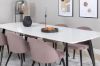 Imagine Polar Elips Matbord - Svart / Vit - 240*100*H75 +Velvet Dining Chair Corduroy - Pink / Black _6