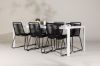 Imagine Masa de dining Break - Alb / Alb Aintwood + Scaun empilabil Lindos - Negru Alu / Negru Sfoara _6