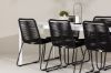 Imagine Masa de dining Break - Alb / Alb Aintwood + Scaun empilabil Lindos - Negru Alu / Negru Sfoara _6