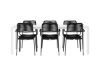 Imagine Masa de dining Break - Alb / White Aintwood + Scaun Lindos - Negru Alu / Black Rope _6