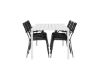 Imagine Masa de dining Break - Alb / White Aintwood + Scaun Lindos - Negru Alu / Black Rope _6