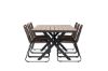 Imagine Garcia Diningtable Alumnium - Brown / Rectangular 100*200* +Lindos Diningchair Aluminium - Black / _6