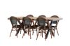 Imagine Garcia Diningtable Alumnium - Brown / Rectangular 100*200* +Guarda Caféchair 2-pack - Brown/Black _6