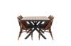 Imagine Garcia Diningtable Alumnium - Brown / Rectangular 100*200* +Guarda Caféchair 2-pack - Brown/Black _6