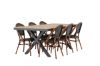 Imagine Garcia Diningtable Alumnium - Brown / Rectangular 100*200* +Guarda Caféchair 2-pack - Brown/Black _6