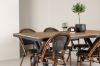 Imagine Garcia Diningtable Alumnium - Brown / Rectangular 100*200* +Guarda Caféchair 2-pack - Brown/Black _6