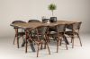 Imagine Garcia Diningtable Alumnium - Brown / Rectangular 100*200* +Vila Real Caféchair 2-pack - Brown/Black _6