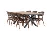 Imagine Garcia Diningtable Alumnium - Brown / Rectangular 100*200* +Vila Real Caféchair 2-pack - Brown/Black _6