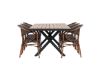 Imagine Garcia Diningtable Alumnium - Brown / Rectangular 100*200* +Vila Real Caféchair 2-pack - Brown/Black _6