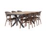 Imagine Garcia Diningtable Alumnium - Brown / Rectangular 100*200* +Vila Real Caféchair 2-pack - Brown/Black _6