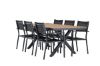 Imagine Garcia Diningtable Alumnium - Brown / Rectangular 100*200* +Copacabana Stacking Chair - Black/Black - Ersätter 4131-408 _6