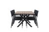 Imagine Garcia Diningtable Alumnium - Brown / Rectangular 100*200* +Copacabana Stacking Chair - Black/Black - Ersätter 4131-408 _6