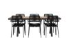 Imagine Garcia Diningtable Alumnium - Brown / Rectangular 100*200* +Lindos Armchair - Black Alu / Black Rope _6