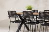 Imagine Garcia Diningtable Alumnium - Brown / Rectangular 100*200* +Lindos Armchair - Black Alu / Black Rope _6