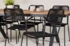 Imagine Garcia Diningtable Alumnium - Brown / Rectangular 100*200* +Lindos Armchair - Black Alu / Black Rope _6