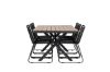 Imagine Garcia Diningtable Alumnium - Brown / Rectangular 100*200* +Lindos Stacking Chair - Black Alu / Black Rope _6