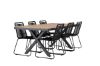 Imagine Garcia Diningtable Alumnium - Brown / Rectangular 100*200* +Lindos Stacking Chair - Black Alu / Black Rope _6