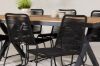 Imagine Garcia Diningtable Alumnium - Brown / Rectangular 100*200* +Lindos Stacking Chair - Black Alu / Black Rope _6