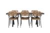 Imagine Garcia Diningtable Alumnium - Brown / Rectangular 100*200* +Lindos - Armchair - Black Alu / Latte Rope _6