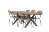 Imagine Garcia Diningtable Alumnium - Brown / Rectangular 100*200* +Lindos - Armchair - Black Alu / Latte Rope _6