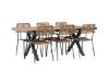 Imagine Garcia Diningtable Alumnium - Brown / Rectangular 100*200* +Lindos - Armchair - Black Alu / Latte Rope _6