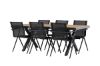 Imagine Garcia Diningtable Alumnium - Brown / Rectangular 100*200* +Alina Dining Chair - Black Alu / Black Textilene _6