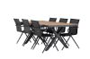 Imagine Garcia Diningtable Alumnium - Brown / Rectangular 100*200* +Alina Dining Chair - Black Alu / Black Textilene _6