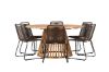 Imagine Tucumán Dining Table - Acacia ø120 +Lindos Diningchair Aluminium - Black / _6