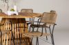 Imagine Tucumán Dining Table - Acacia ø120 +Lindos - Armchair - Black Alu / Latte Rope _6