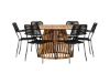 Imagine Tucumán Dining Table - Acacia ø120 +Lindos Armchair - Black Alu / Black Rope _6