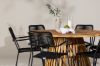 Imagine Tucumán Dining Table - Acacia ø120 +Lindos Armchair - Black Alu / Black Rope _6