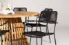 Imagine Tucumán Dining Table - Acacia ø120 +Lindos Armchair - Black Alu / Black Rope _6