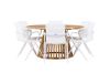 Imagine Tucumán Dining Table - Acacia ø120 +Alina Dining Chair - white Alu / White Textilene _6