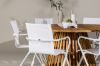 Imagine Tucumán Dining Table - Acacia ø120 +Alina Dining Chair - white Alu / White Textilene _6