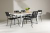 Imagine Merlo Dining Table - White/Whitewash +Lindos Armchair - Black Alu / Black Rope _6