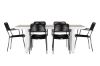 Imagine Merlo Dining Table - White/Whitewash +Lindos Armchair - Black Alu / Black Rope _6