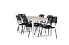 Imagine Merlo Dining Table - White/Whitewash +Lindos Armchair - Black Alu / Black Rope _6