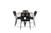 Imagine Merlo Dining Table - White/Whitewash +Lindos Armchair - Black Alu / Black Rope _6