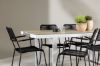 Imagine Merlo Dining Table - White/Whitewash +Lindos Armchair - Black Alu / Black Rope _6