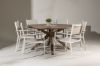 Imagine Rosario Dining Table- Teak Ø140 +Copacabana Stacking Chair - Beige/Beige _6