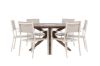 Imagine Rosario Dining Table- Teak Ø140 +Copacabana Stacking Chair - Beige/Beige _6