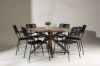 Imagine Rosario Dining Table- Teak Ø140 +Lindos Armchair - Black Alu / Black Rope _6