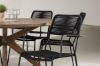 Imagine Rosario Dining Table- Teak Ø140 +Lindos Armchair - Black Alu / Black Rope _6