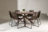 Imagine Masa de dinning Rosario- Teak Ø140 + Scaun de dinning Lindos Aluminium - Negru / _6