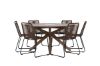 Imagine Masa de dinning Rosario- Teak Ø140 + Scaun de dinning Lindos Aluminium - Negru / _6