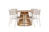 Imagine Vă rugăm să traduceți complet Lumpur Diningtable Acacia - Teaklook / Round ø110**75 +Scaun Stivuibil Copacabana - Bej/Bej _4